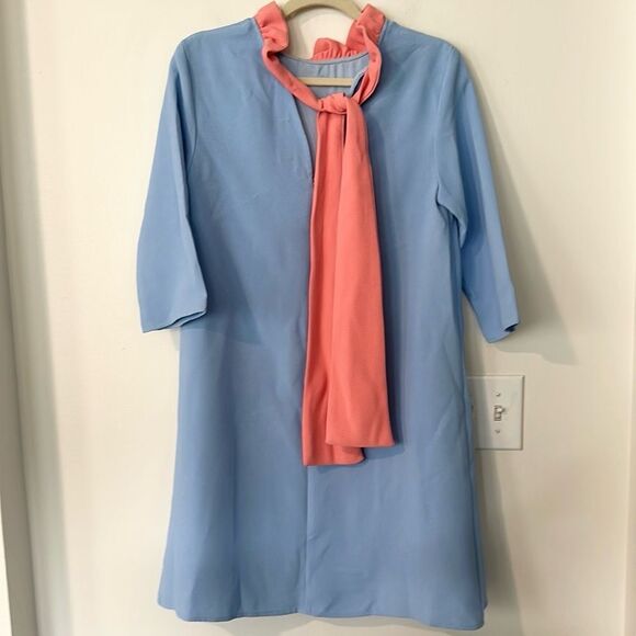 TUCKERNUCK Pomander Place Black Daphne Dress S (powder blue/orange) - Picture 6 of 9